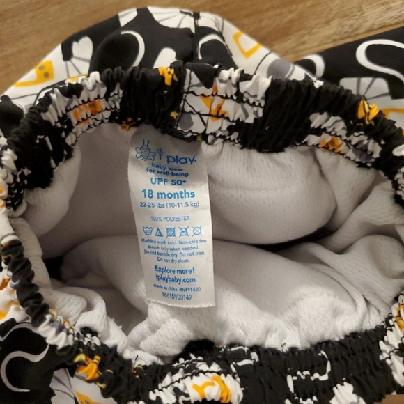 Astronaut Swim Trunks w Full Swim Diaper 18mo - Picture 3 of 4